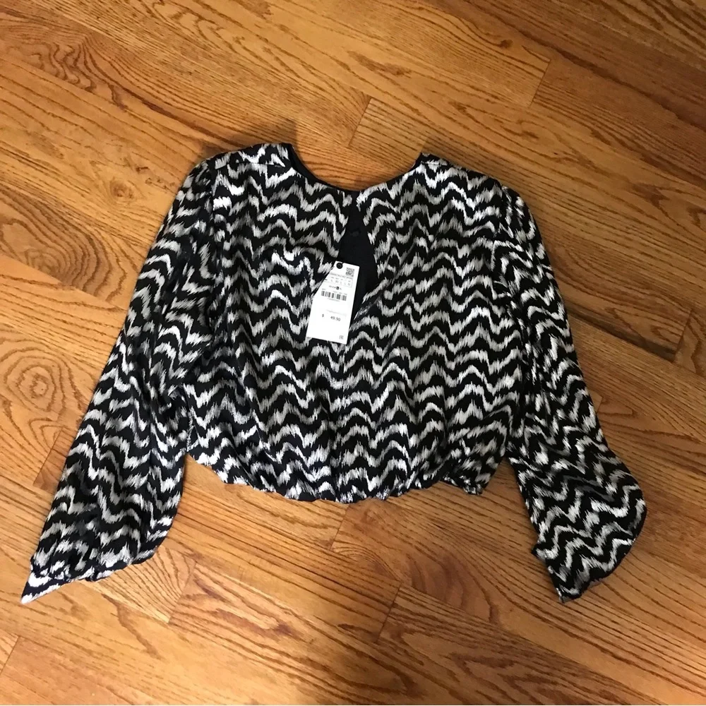 Zara Black/Silver Top/Skirt Set NWT - Picture 7 of 9